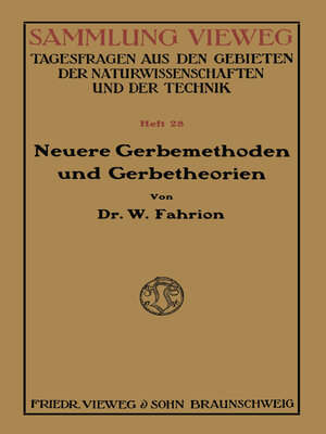 cover image of Neuere Gerbemethoden und Gerbetheorien